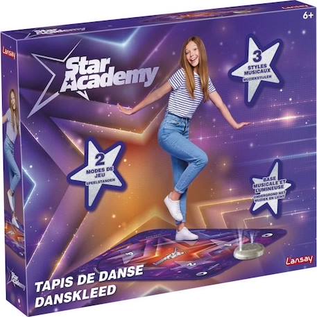 Tapis de danse - Star Academy - 3 styles musicaux - 3 niveaux de danse - Mixte - A partir de 6 ans VIOLET 2 - vertbaudet enfant 