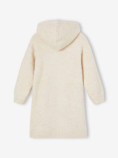 Robe à capuche en maille fantaisie fille écru 4 - vertbaudet enfant 