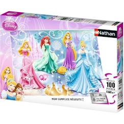 Jouet-Puzzle 100 pièces - Princesses étincelantes - Disney Princesses - Trieurs de pièces - Nathan