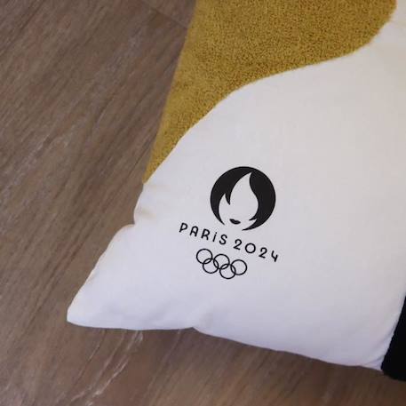 Coussin tufté PARIS 2024 JEUX OLYMPIQUES PREMIUM BLANC 3 - vertbaudet enfant 