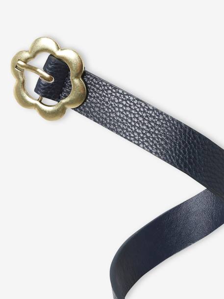 Ceinture dorée fleur fille beige irisé+marine 6 - vertbaudet enfant 