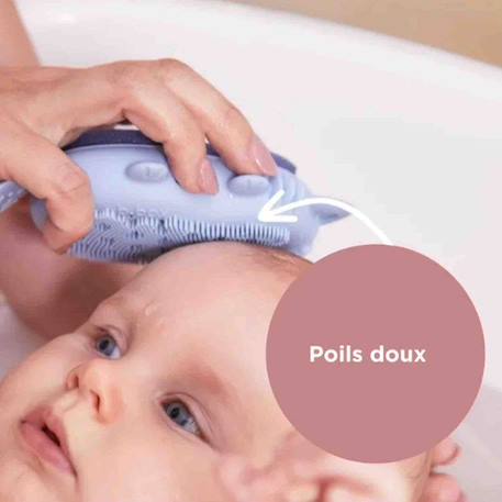 Brosse et éponge de bain pour bébé BLEU 4 - vertbaudet enfant 