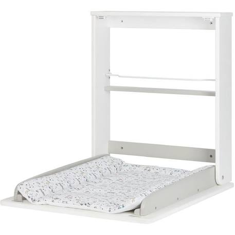 Badabulle Table à langer murale Plouf, avec matelas à langer inclus - Pliable et compacte BLANC 1 - vertbaudet enfant 