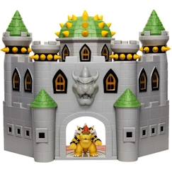 Jouet-Playset Château de Bowser - JAKKS PACIFIC - Super Mario - Figurine de Bowser - Effets sonores - Mécanismes fonctionnels