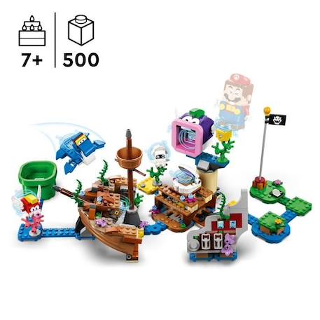 LEGO® 71432 Super Mario Ensemble d'Extension Aventure dans l'Épave Engloutie avec Dorrie, Jouet avec Figurines de Cheep Cheep BLEU 2 - vertbaudet enfant 