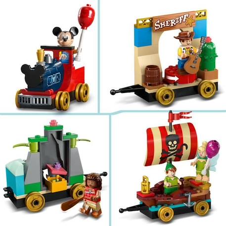 LEGO® Disney 43212 Le Train en Fête Disney, Jouet avec Mickey et Minnie, 100e Anniversaire Disney BLANC 3 - vertbaudet enfant 