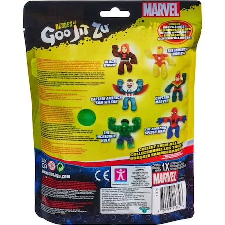 Figurine Hulk S3 - MOOSE TOYS - 11 cm - Goo Jit Zu Marvel - Vert et bleu VERT 4 - vertbaudet enfant 