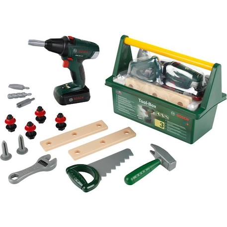 Caisse à outils Bosch avec visseuse électronique et accessoires - KLEIN - 8520 VERT 2 - vertbaudet enfant 