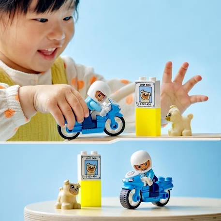 LEGO® 10967 DUPLO La Moto De Police, Jouet Pour les Enfants de 2 Ans et Plus, Développement De La Motricité Fine BLANC 5 - vertbaudet enfant 