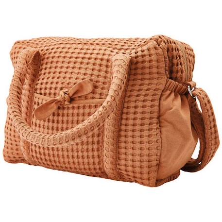 Bb&co - Sac à langer en coton gaufré - Camel - 28 x 42 cm ROSE 2 - vertbaudet enfant 