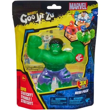 Figurine Hulk S3 - MOOSE TOYS - 11 cm - Goo Jit Zu Marvel - Vert et bleu VERT 2 - vertbaudet enfant 