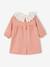 Robe à smocks en velours col brodé amovible bébé rose 4 - vertbaudet enfant 