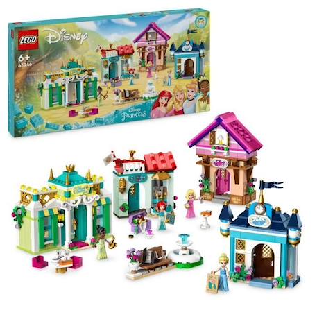 LEGO® 43246 Disney Princess Les Aventures des Princesses Disney au Marché, Jouet avec 4 Mini Poupées : Ariel, Cendrillon VERT 1 - vertbaudet enfant 