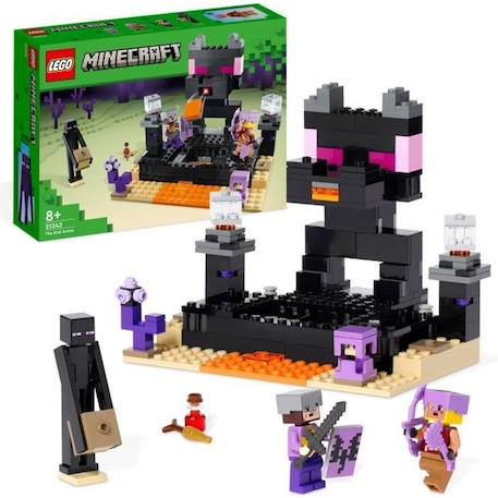 LEGO Minecraft 21242 L’Arène de l’End, Jouet avec Lave, Figurine Dragon de l'Ender et Enderman NOIR 1 - vertbaudet enfant 