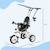 Tricycle Enfants HOMCOM Pare-Soleil Pliable Canne Amovible Benne Rangement 105 x 47 x 98 cm Acier Blanc et Noir BLANC 4 - vertbaudet enfant 