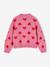 Gilet jacquard coeurs fille vieux rose 2 - vertbaudet enfant 