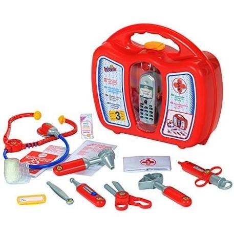 KLEIN - Mallette docteur avec téléphone portable pour Enfant ROUGE 2 - vertbaudet enfant 