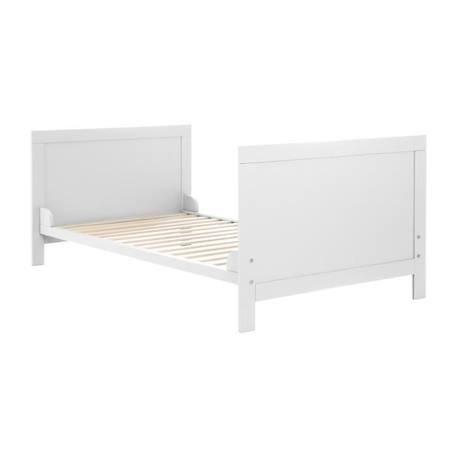 ROBA Lit Bébé Évolutif Complet 70 x 140 cm - Matelas et Textiles Inclus - Hauteur Réglable - Bois Blanc BLANC 4 - vertbaudet enfant 