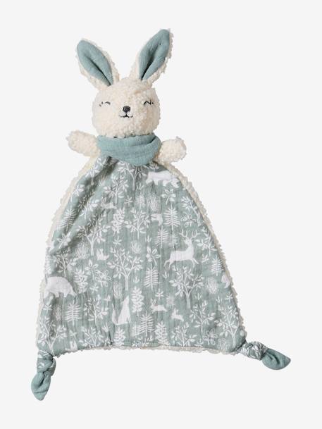 Doudou plat lapin personnalisable + hochet en mallette Dans les bois+Retro flower 4 - vertbaudet enfant 