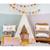 Tente Tipi Rose Blanc avec volants ROSE 3 - vertbaudet enfant 