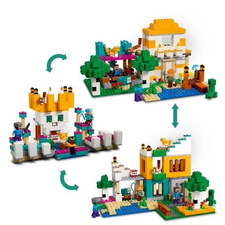 LEGO® Minecraft 21249 La Boîte de Construction 4.0, Jouets 2-en-1 avec Figurines Steve, Creeper et Zombie VERT 3 - vertbaudet enfant 