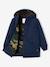 Parka à capuche doublée sherpa camouflage garçon bleu nuit 1 - vertbaudet enfant 