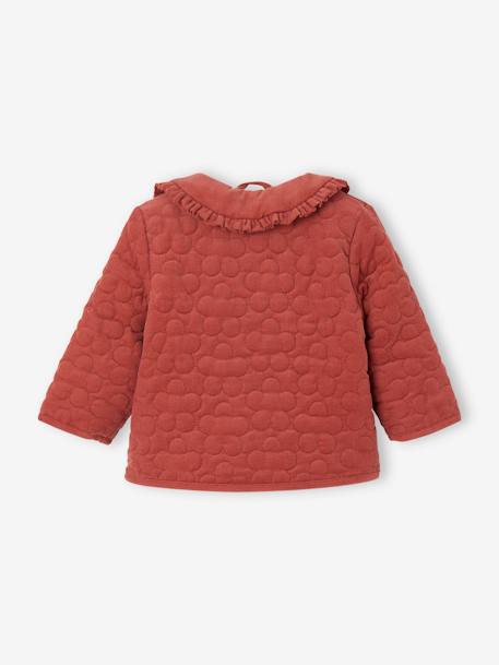 Veste matelassée en velours doublé sherpa bébé terracotta 3 - vertbaudet enfant 