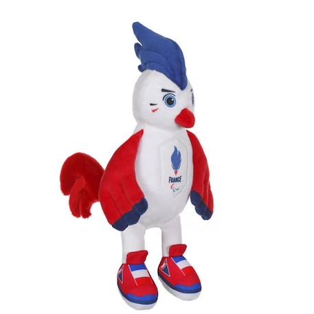 Gipsy Toys - Coq Peluche - Equipe de France Paralympique - Peluche Officielle Sous Licence - 15 cm assis ROUGE 2 - vertbaudet enfant 