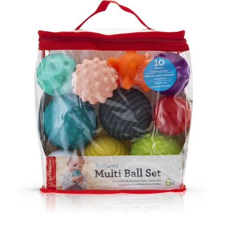 INFANTINO Set de 10 balles sensorielles multicolores BLEU 2 - vertbaudet enfant 