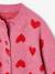 Gilet jacquard coeurs fille vieux rose 3 - vertbaudet enfant 