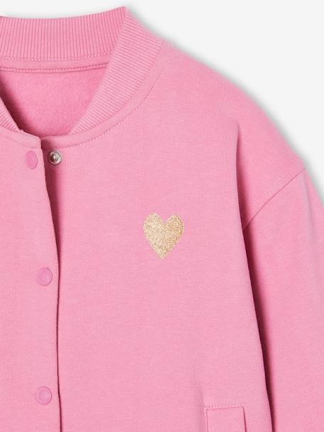 Sweat style teddy fille en molleton vieux rose 5 - vertbaudet enfant 