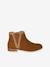 Boots cuir fille zippées et élastiquées camel+marine+noir 2 - vertbaudet enfant 