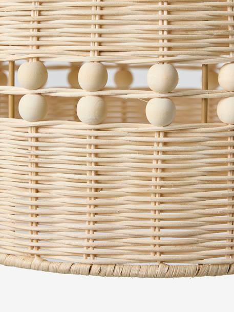 Abat-jour rotin avec boules en bois beige doré 4 - vertbaudet enfant 