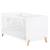 Lit évolutif - 140x70cm - Babyprice Joy Naturel - Blanc sur pieds en bois naturel BLANC 1 - vertbaudet enfant 