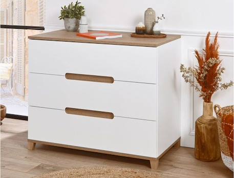 Commode Milor - blanc & bois BLANC 1 - vertbaudet enfant 