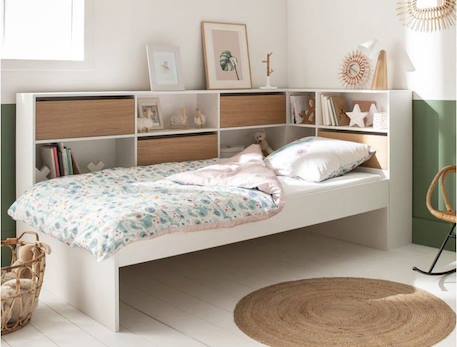 Lit avec rangements Opus - Blanc & bois BLANC 3 - vertbaudet enfant 