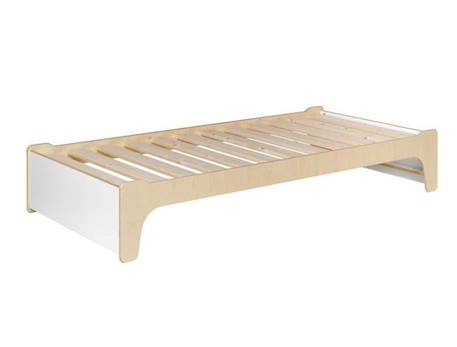 Lit enfant 90x190 cm Essentiel- Blanc & bois BLANC 4 - vertbaudet enfant 