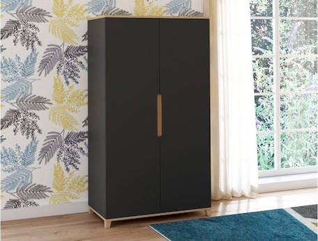 Armoire MILOR -Anthracite & bois GRIS 4 - vertbaudet enfant 