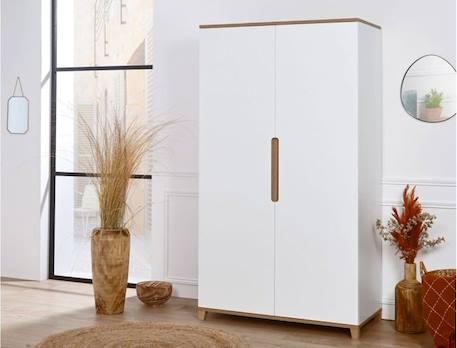 Armoire MILOR - blanc & bois BLANC 1 - vertbaudet enfant 