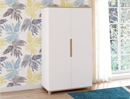 Armoire MILOR - blanc & bois BLANC 4 - vertbaudet enfant 