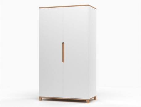 Armoire MILOR - blanc & bois BLANC 2 - vertbaudet enfant 