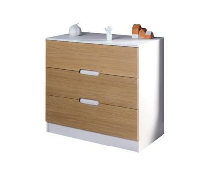 Commode Opus - Blanc & bois MARRON 2 - vertbaudet enfant 