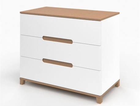 Commode Milor - blanc & bois BLANC 2 - vertbaudet enfant 