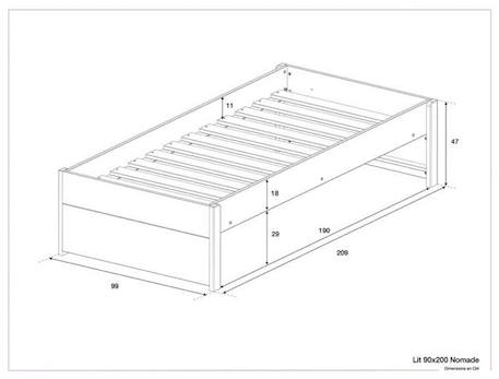 Lit 90x200 cm Nomade - Blanc & bois BLANC 4 - vertbaudet enfant 