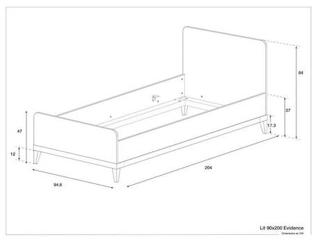 Lit Evidence 90x200 cm - Blanc & Hêtre BLANC 3 - vertbaudet enfant 