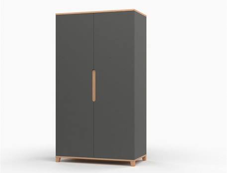 Armoire MILOR -Anthracite & bois GRIS 2 - vertbaudet enfant 