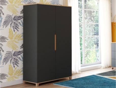 Armoire MILOR -Anthracite & bois GRIS 5 - vertbaudet enfant 