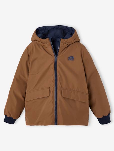 Garçon-Manteau, veste-Parka à capuche réversible garçon