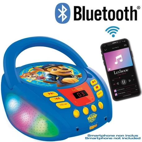 Lecteur CD Bluetooth La Pat’ Patrouille avec Effets Lumineux BLEU 2 - vertbaudet enfant 