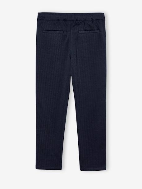 Pantalon à chevrons garçon bleu nuit+gris 2 - vertbaudet enfant 